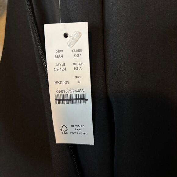 J.Crew Embellished Collar Black Shift Dress 4 NWT Holiday Party Work - Picture 8 of 9